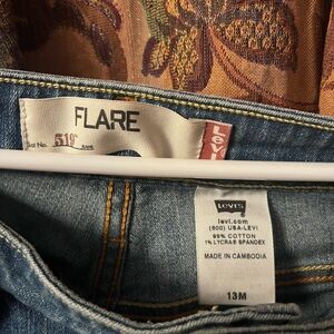 Vintage levis with a custom chinese silk hem of 3 inches